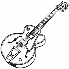 Obraz premium electric guitar vector illustration