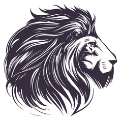 animal lion, king of beasts, hand drawn vector illustration sketch
