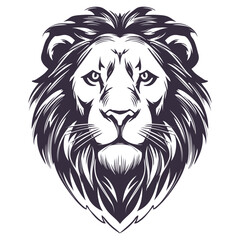 animal lion, king of beasts, hand drawn vector illustration sketch