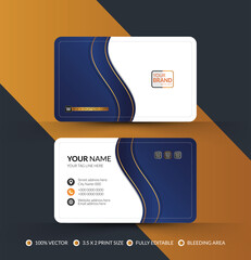 Modern, luxurious and corporate business card template design