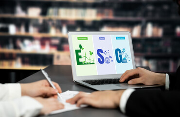ESG environmental social governance policy for brisk business to set a standard to achieve high ESG score