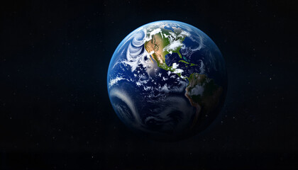 Obraz premium Dramatic view of Earth from space, conveying fragility and beauty 