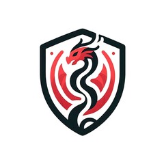 Fototapeta premium illustration of a modern and abstract dragon logo