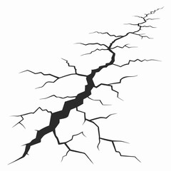 Surface cracks and fissures in ground vector