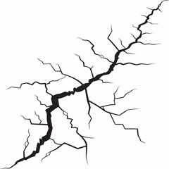 Surface cracks and fissures in ground vector
