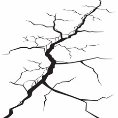 Surface cracks and fissures in ground vector