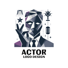Actor Vector Logo Design