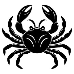 Vector art illustration of a sea crab