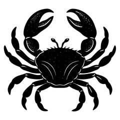 Vector art illustration of a sea crab
