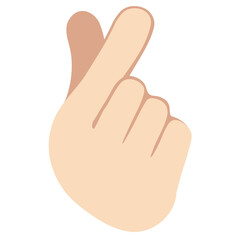 Finger Heart Gesture (medium light Skin Tone)