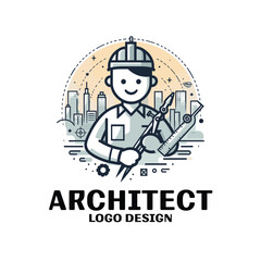 Fototapeta premium Architect Vector Logo Design