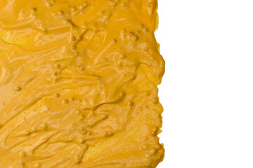 Yellow sauce splashes as a background.