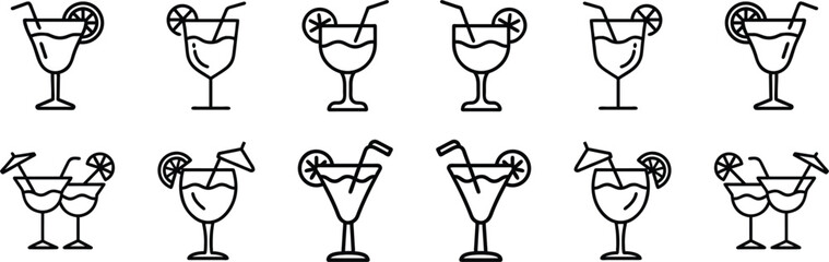 Cocktails icons.eps