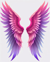 Obraz premium Colorful Angel Wing Illustration