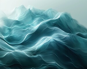 Obraz premium Abstract Depth Concept: Minimalist Layers from Cyan Surface to Black Depths