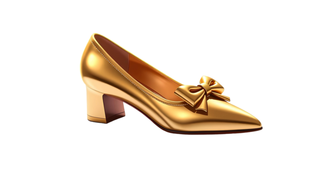 Photo of single women's shoe isolated on transparent background.png