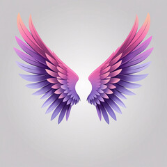 Fototapeta premium Colorful Angel Wing Illustration