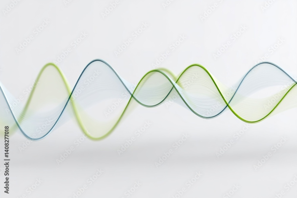 Poster colorful wave patterns create a captivating visual effect in a serene environment showcasing fluid m