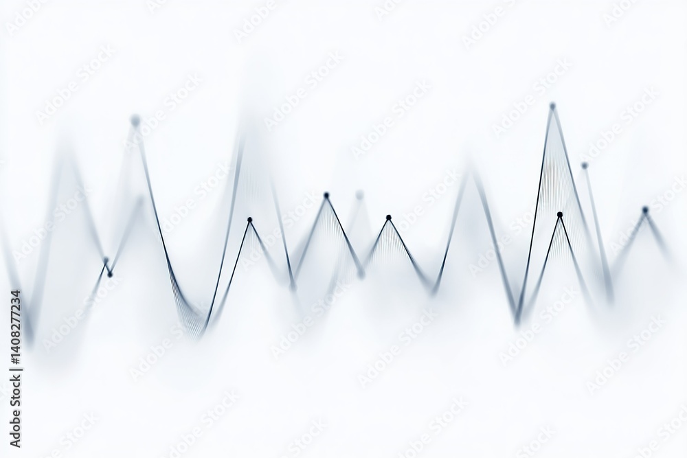 Poster abstract sound wave pattern representing frequencies and amplitudes in a minimalist design