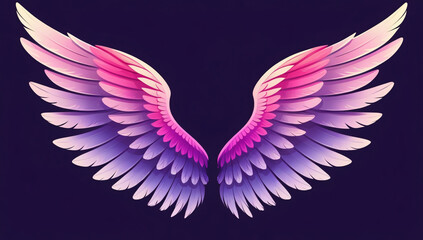Obraz premium Colorful Angel Wing Illustration