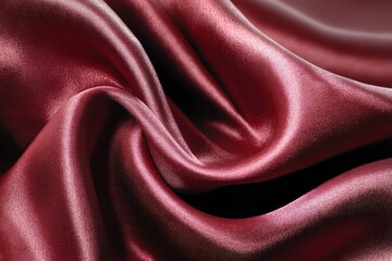 Glossy red silk fabric with smooth folds and elegant draped texture rich digital art wallpaper for luxurious textile design and fashion themed backgrounds