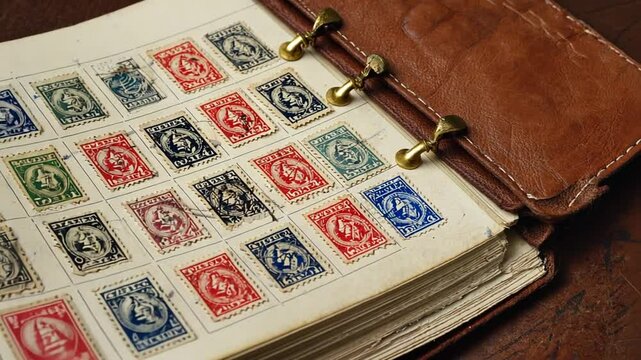 Stamp collection.