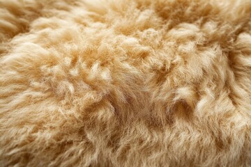 Close-up of light brown, soft, fluffy fur texture.