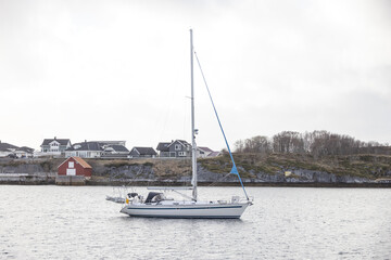 The Sailboat Marisa arrives at Brønnøysund guest harbor