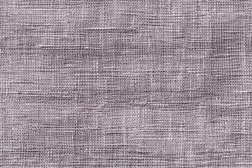Woven linen fabric texture in neutral gray tone with visible thread pattern rustic textile surface for natural material background use