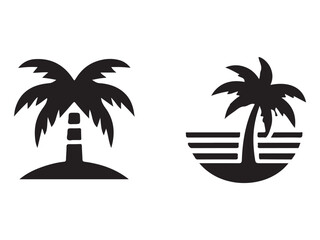 tropical island with palms