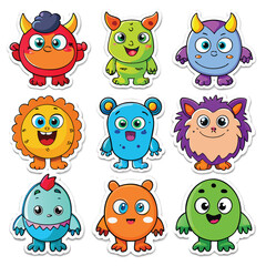 Obraz premium Cute cartoon monsters (1)