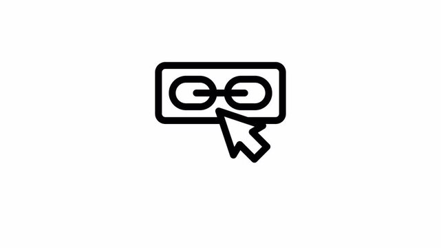 link cursor animated icon