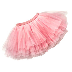 Watercolor Pink tutu skirt isolated white background