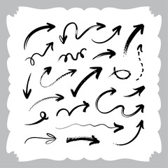 Vector Line Art Arrows Set Isolated