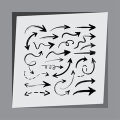 Marker Drawn Directional Arrows Pack