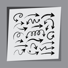 Sketch Style Vector Arrows Collection