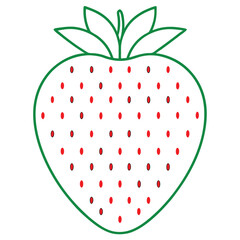 Strawberry Fruit Line Art Vector for Kids Hand Drawing and Learning ? Simple Tropical Fruit Outline Illustration (5).eps