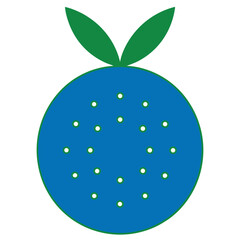 Blueberry Fruit Line Art Vector for Kids Hand Drawing and Learning – Simple Tropical Fruit Outline Illustration