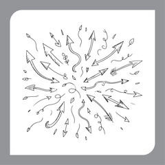 Black and White Doodle Arrows