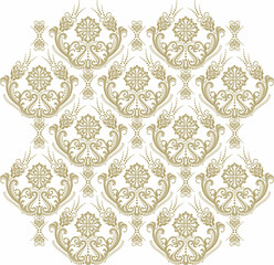 Obraz premium Damask patterns, Floral or figured designs, Reversible design 