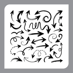 Obraz premium Unique Freehand Arrows Vector Illustration