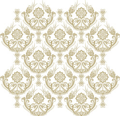Damask patterns, Floral or figured designs, Reversible design, 