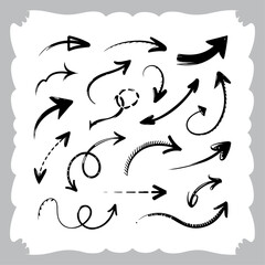 Comic Style Arrows Isolated on White