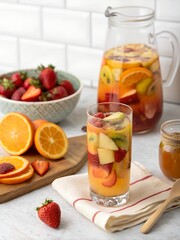 using leftover lunch juice for production  