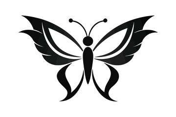 Butterfly Icon Silhouette Black Vector Art Illustration for Web