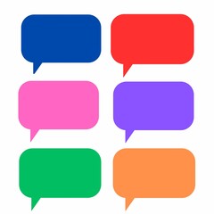 colorful speech bubbles icons