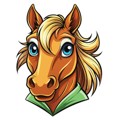 Cute horse head illustration