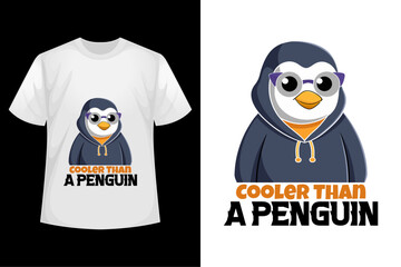 set of funny cartoon penguins t shirt design 