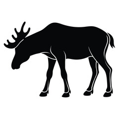 Obraz premium Crowned by Silence: The Shadow of the Moose