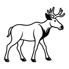 Fototapeta premium Crowned by Silence: The Shadow of the Moose